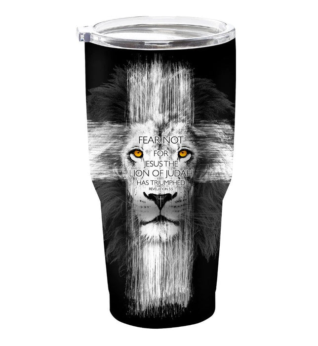 Lion Cross Stainless Steel Tumbler