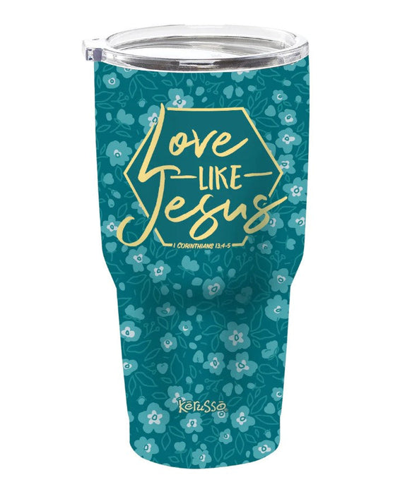 Love Like Jesus Floral Stainless Steel Tumbler