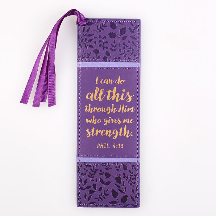 Philippians 4:13 LuxLeather Bookmark