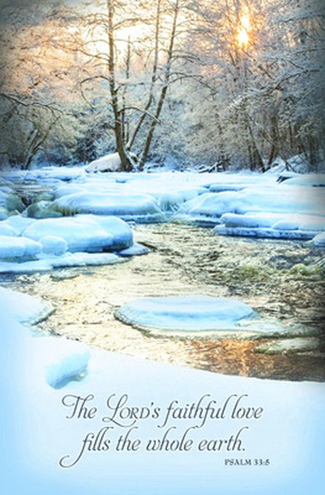 Snowy Stream Winter Bulletin (pack of 100)