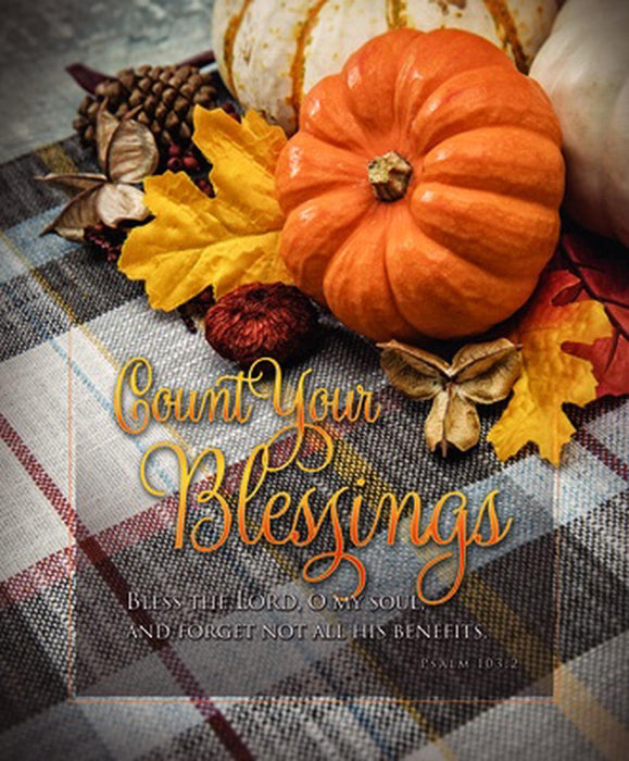 Count Your Blessings Thanksgiving Large Bulletin (100 pack)
