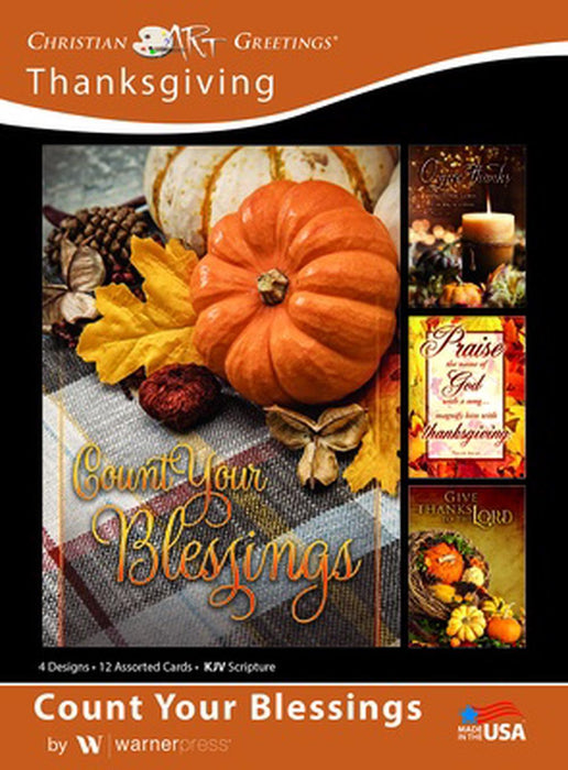 Count Your Blessings Thanksgiving Boxed Cards (box of 12)