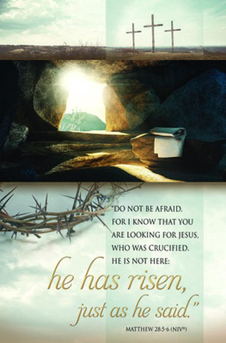 He Has Risen Easter Bulletin (pack of 100)