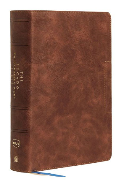 NKJV Lucado Encouraging Word Bible, Brown, Indexed