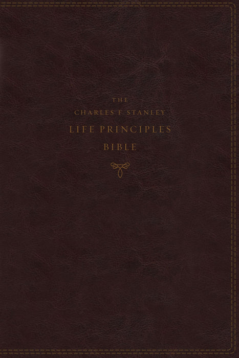 NKJV Charles Stanley Life Principles Bible, Burgundy Indexed