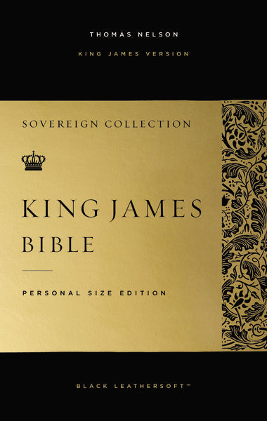 KJV Personal-Size Sovereign Collection Bible, Comfort Print--soft leather-look, black (indexed)