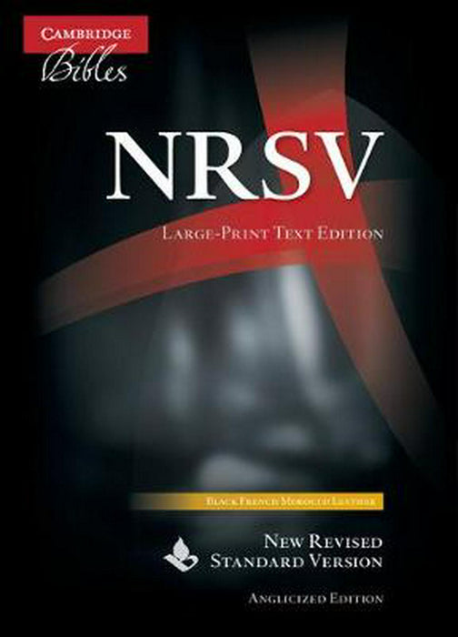 NRSV Large-Print Text Bible, Black French Morocco Leather
