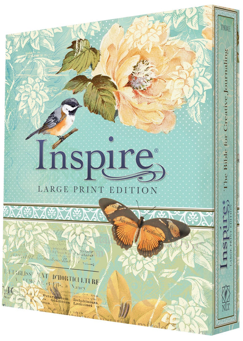 NLT Inspire Bible Large Print, Tranquil Blue