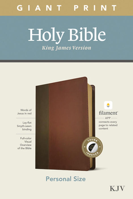 KJV Personal Size Giant Print Bible, Filament Edition, Brown