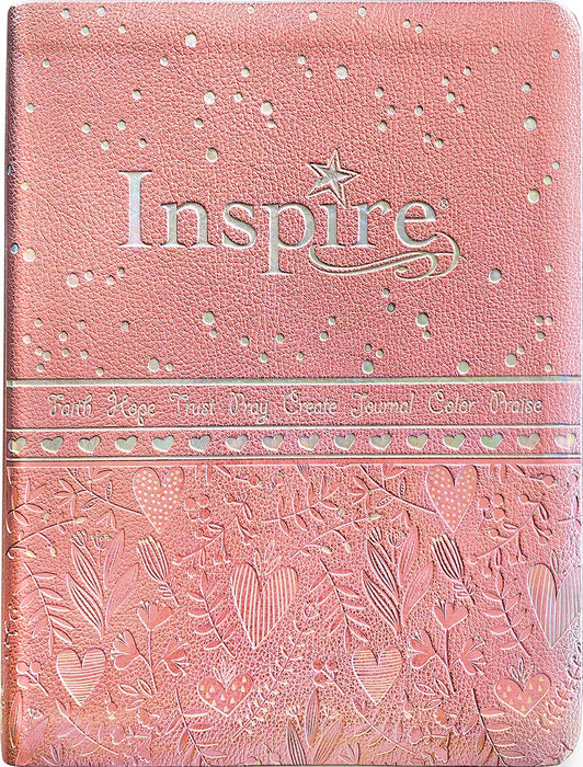 NLT Inspire Bible for Girls (LeatherLike, Pink)
