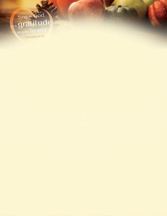 Gratitude Thanksgiving Letterhead (Pack of 50)