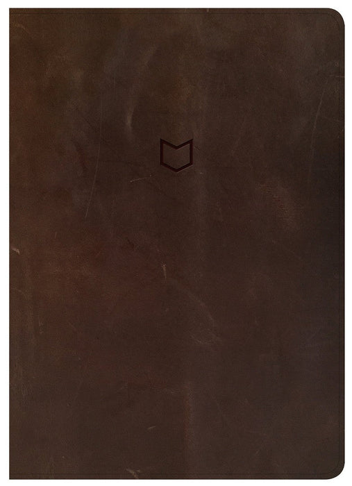 CSB He Reads Truth Bible, Brown Genuine Leather