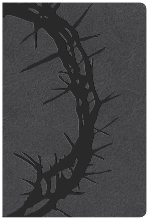 KJV Giant Print Reference Bible, Charcoal LeatherTouch