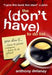The Don't Have To Do List Paperback Book - Anthony Delaney - Re-vived.com - 1