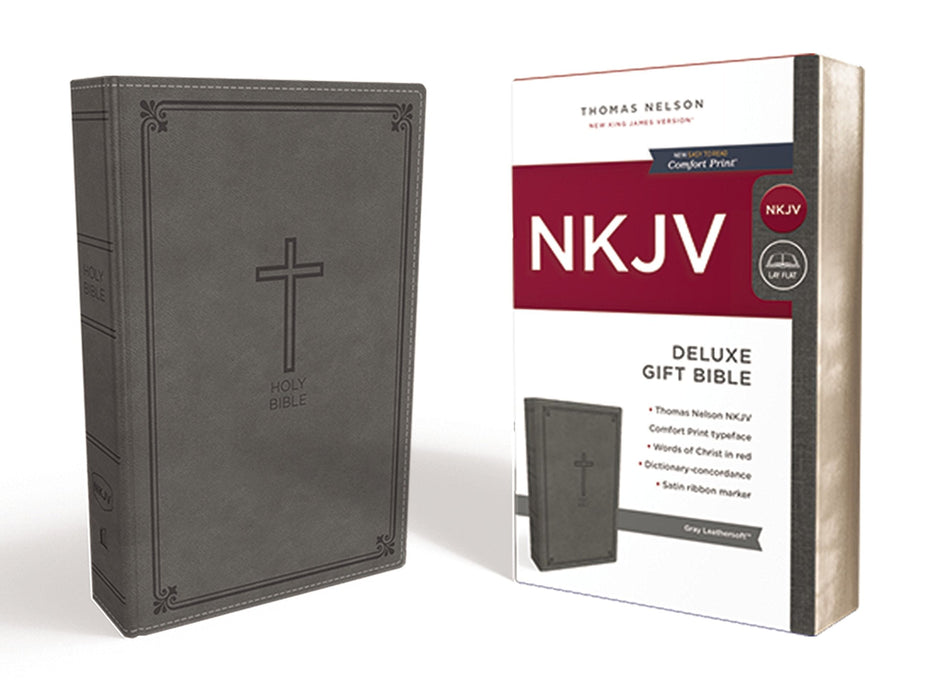 NKJV Deluxe Gift Bible, Gray, Red Letter Ed.