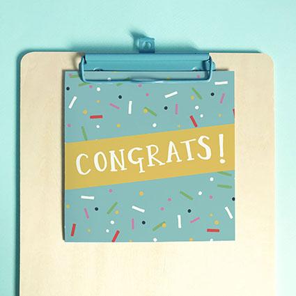 Congratulations Greeting Card & Envelope