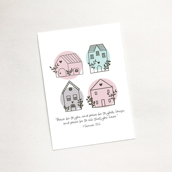 Peace Be To Your House (Scandi Home) - Mini Card